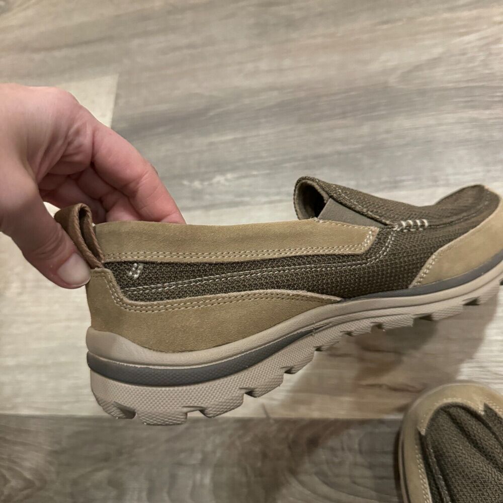 Skechers Superior Milford Sneakers Men's 10 Tan Relaxed Fit Slip-on Casual Shoes - Picture 8 of 10